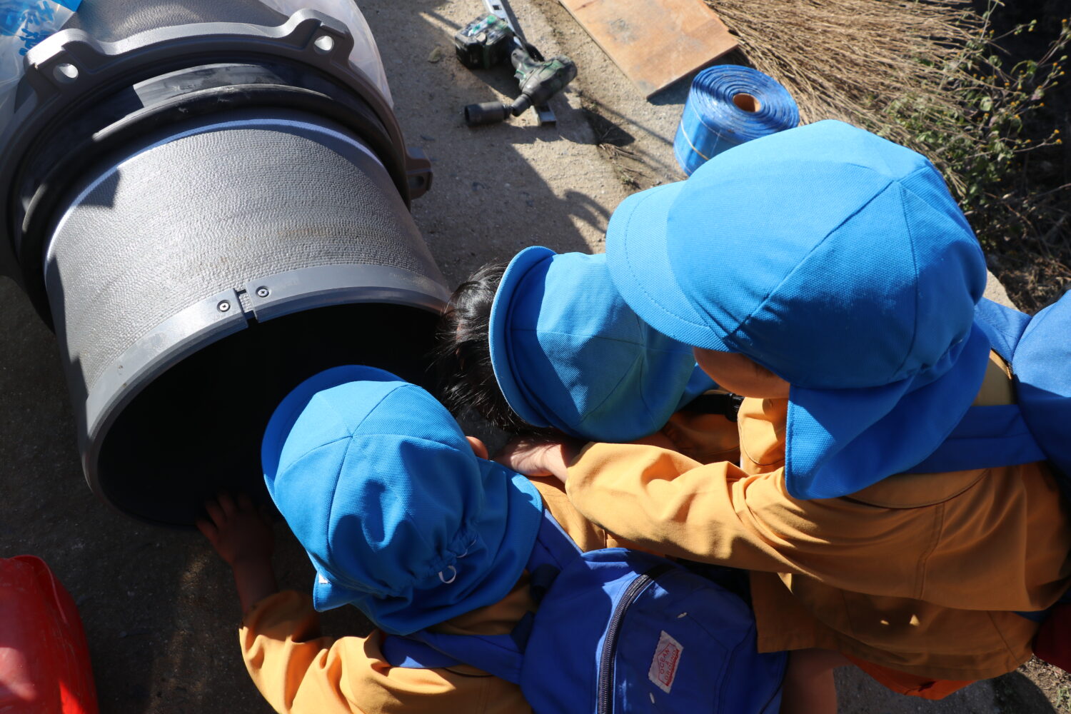 実物大の水道管を見学できる体験学習を開催することも。