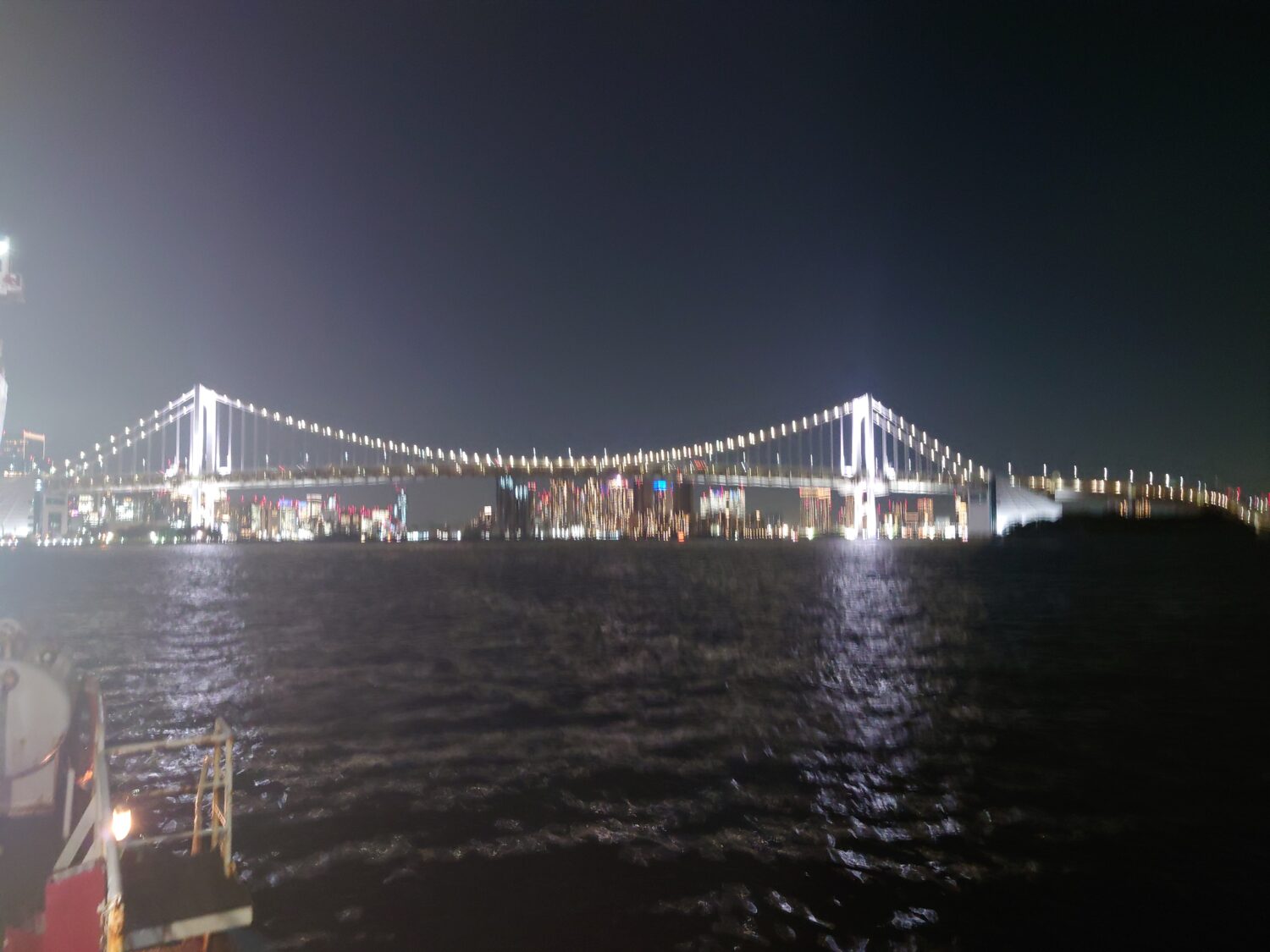 船から見える夜景は最高のスポットです.