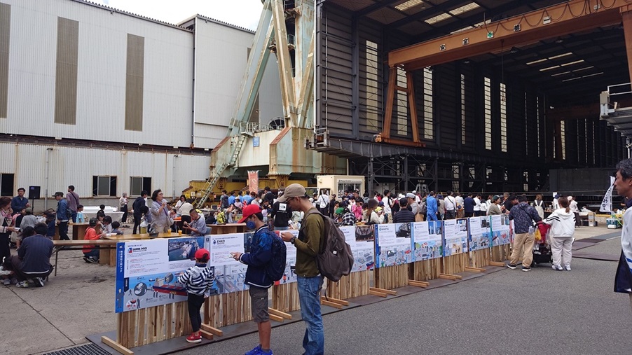 因島鉄工業団地内で造船鉄工祭を毎年開催しています！毎年多数の親子連れにお越しいただき、大盛況のイベントです！